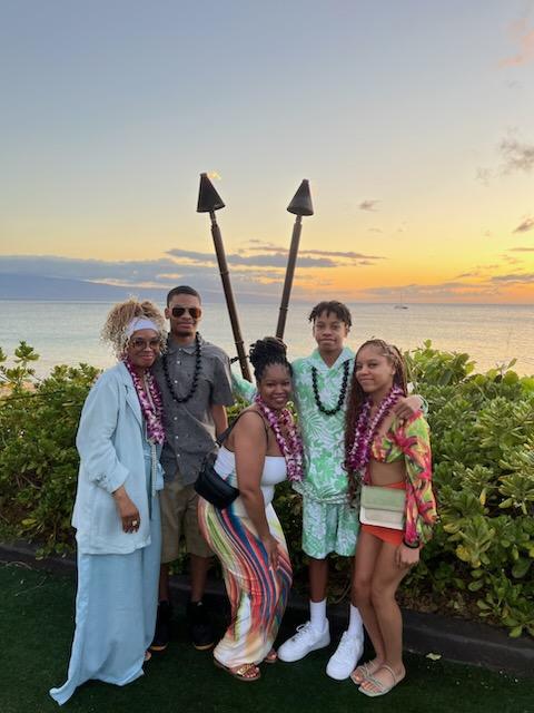 Zachary and Family at Luau