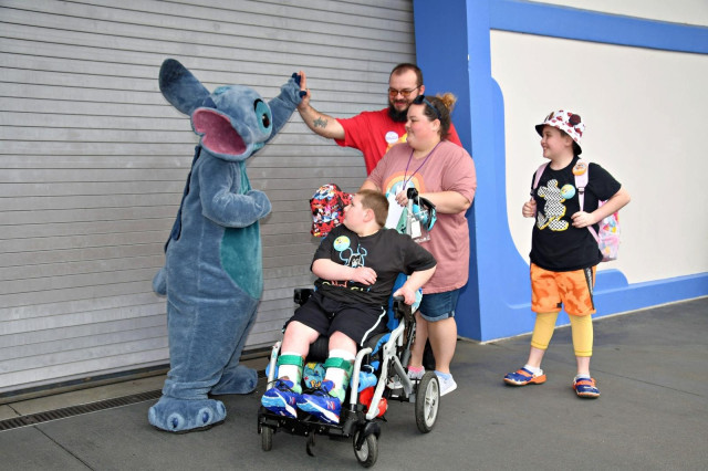 Blaine and Family with Stitch