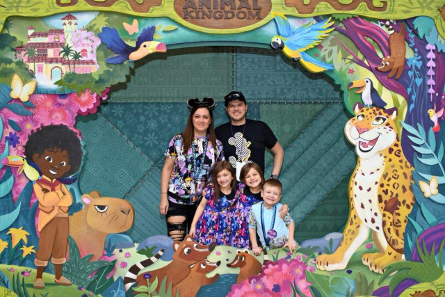 Landon and Family at Animal Kingdom
